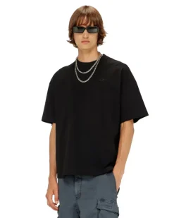 T-Shirt mit großer Oval D-Stickerei - T-Shirts - Herren - Schwarz