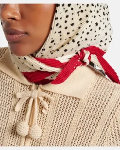 Tuch aus Seiden-Twill Beige