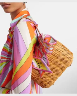 Tuch aus Seiden-Twill Multicolor