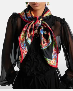 Tuch Carretto aus Seiden-Twill Multicolor