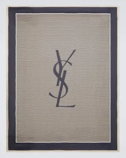 Tuch Cassandre aus Seiden-Charmeuse Blau