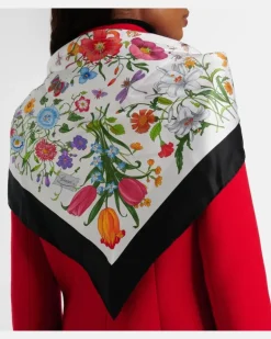 Tuch Gucci Flora aus Seiden-Twill Multicolor