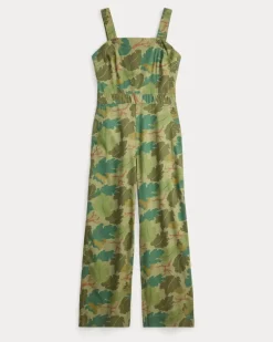 Twill-Overall mit Camouflage-Muster Green
