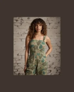 Twill-Overall mit Camouflage-Muster Green
