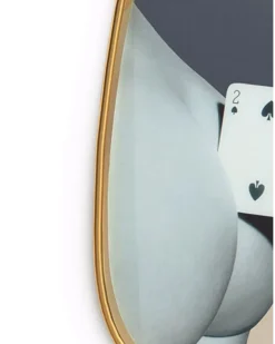 Two of Spades Spiegel 59cm - Grau