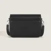 Umhängetasche mit Federdetail aus Soft Leder - Schwarz - Leder - MB199831 - Messenger Bags