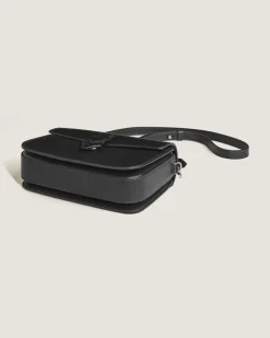 Umhängetasche mit Federdetail aus Soft Leder - Schwarz - Leder - MB199831 - Messenger Bags