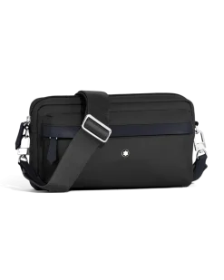 Umhängetasche Montblanc Panorama - Schwarz - Stoff und Leder - MB222907 - Messenger Bags