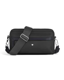 Umhängetasche Montblanc Panorama - Schwarz - Stoff und Leder - MB222907 - Messenger Bags