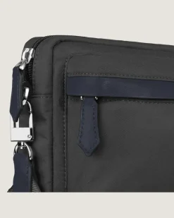 Umhängetasche Montblanc Panorama - Schwarz - Stoff und Leder - MB222907 - Messenger Bags