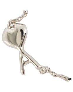 Unisex Hammered Ami De Coeur Thin Bracelet - Paris Metal Silver Jewelry-Watches Bracelets