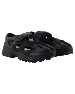Unisex Leather Hybrid Sandal Black Calfskin