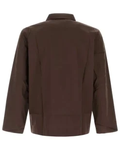 Unisex Poplin Pyjamas Shirt Brown Organic Cotton