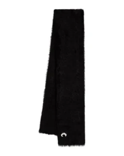 Unisex Wild Puffy Scarf Black Synthetic