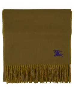 Unisex Wool Solid Scarf Khaki