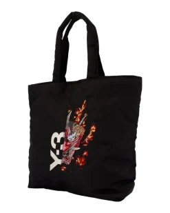 Unisex Yaksha Shopper Bag - Nylon Black Totes-Shopping-Bags