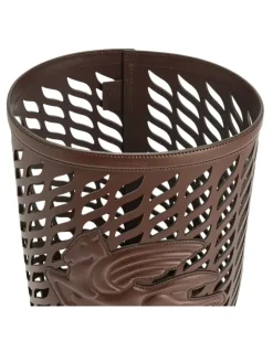 Vase aus Leder mit Pegaso-Motiv - Braun