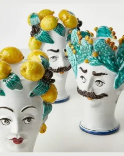 Vase Cacti Man Multicolor