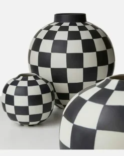 Vase Damier Small Multicolor