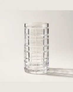 Vase Hudson mit Karomuster White