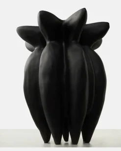 Vase Lotus Schwarz