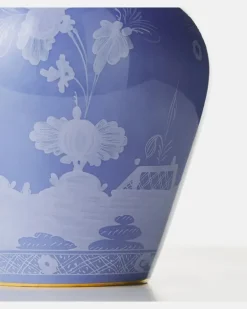 Vase Oriente Italiano Ming aus Porzellan Blau
