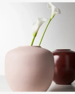Vase Sunao Medium aus Keramik Rosa