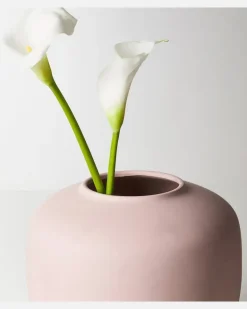 Vase Sunao Medium aus Keramik Rosa