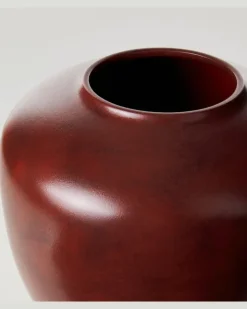 Vase Sunao Medium aus Keramik Braun