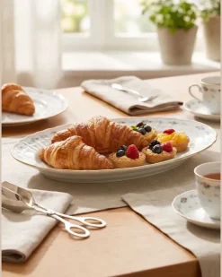 Vecchio Ginori Servierplatte mit Blumenprint - Weiß