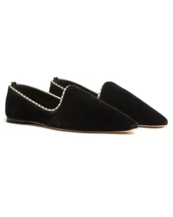 Venezianische Slipper aus Samt Black