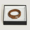 Verstellbares Armband Horseshoe aus Wildleder - Karamell - Leder - MB137689 - Armbänder
