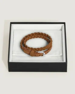 Verstellbares Armband Horseshoe aus Wildleder - Karamell - Leder - MB137689 - Armbänder