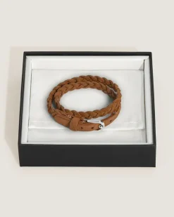 Verstellbares Armband Horseshoe aus Wildleder - Karamell - Leder - MB137689 - Armbänder