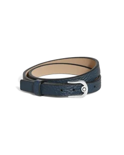 Verstellbares Armband Horseshoe aus Grain Leder - Blau - Leder - MB136937 - Armbänder