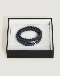 Verstellbares Armband Horseshoe aus Wildleder - Blau - Leder - MB137692 - Armbänder