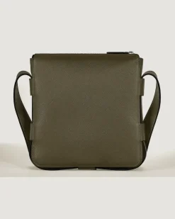 Vertikale Messenger Bag aus Sartorial Leder - Khaki - Leder - MB221562 - Sling Bags