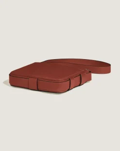 Vertikale Messenger Bag aus Sartorial Leder - Red Oak - Leder - MB222935 - Messenger Bags