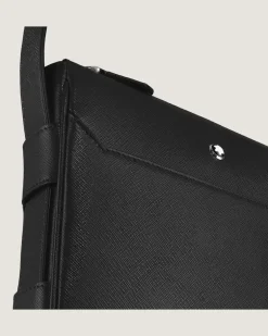 Vertikale Messenger Bag aus Sartorial Leder - Schwarz - Leder - MB221560 - Sling Bags