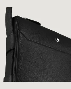 Vertikale Messenger Bag aus Sartorial Leder - Schwarz - Leder - MB221560 - Sling Bags