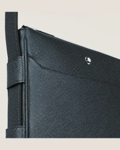 Vertikale Messenger Bag aus Sartorial Leder - Tweed-Blau - Leder - MB222459 - Messenger Bags