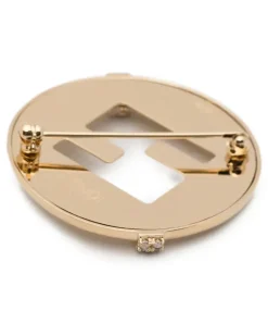 Verzierte Anstecknadel mit FF-Logo - Gold