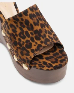 Verzierte Clogs Ardéa aus Veloursleder Braun