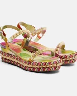 Verzierte Espadrille-Wedges Pyraclou Multicolor
