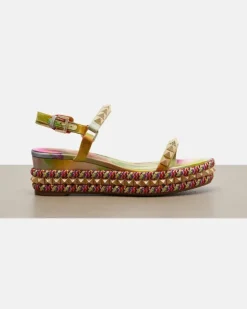 Verzierte Espadrille-Wedges Pyraclou Multicolor