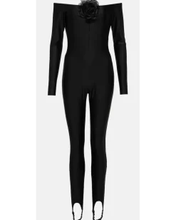 Verzierter Jumpsuit aus Jersey Schwarz