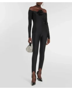 Verzierter Jumpsuit aus Jersey Schwarz