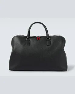 Verzierter Weekender Funky aus Leder Schwarz