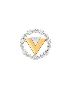 V for Vuitton Brosche Gold