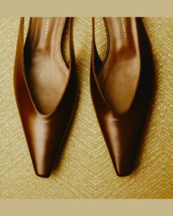 VIRGINIA WEDGE Ballerinas Braun